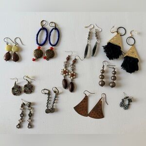 Eclectic Mixed Color Earrings Set- 11 sets